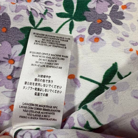 byTiMo Summer Floral Print Button Front Maxi Dress Size XS Project Piece Upcycle - Picture 11 of 11